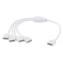 Kabelsplitter für RGB-Bänder, weiß, 4 Ausgänge, 30cm