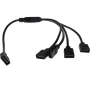 Cable splitter for RGB tapes, black, 4x output, AMPUL.eu