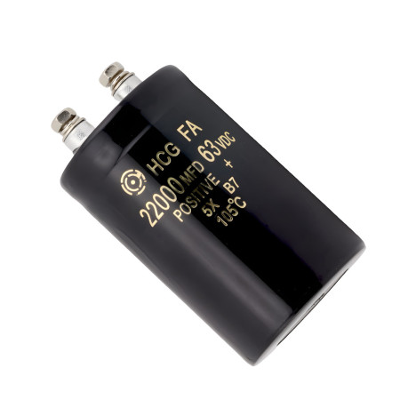 Condensateur 63V 22 000µF - Aluminium, haute capacité