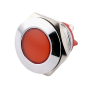 Stříbrná kovová LED kontrolka pro montážní otvor 22 mm