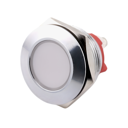 Spia luminosa a LED in metallo da 22 mm – vari colori, IP65