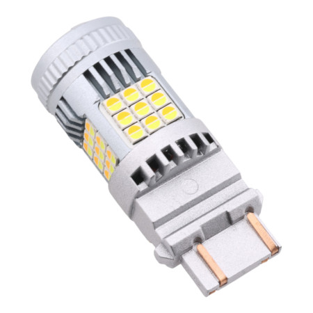 Duální LED žárovka patice 3157, 36 SMD 3030, bílá a žlutá