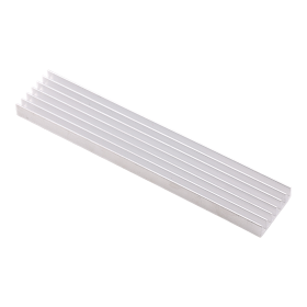 Compact aluminum heatsink 100x20x6 mm with longitudinal fins
