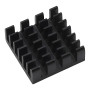Dissipatore di calore in alluminio 14x14x6 mm nelle varianti nero, oro e argento
