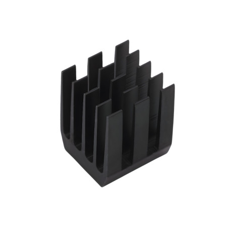 Aluminium køleplade 9×9×12 mm – sort eller sølv