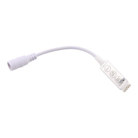 Mini controler LED RGB cu fir, 12-24V, 3 butoane, conector DC