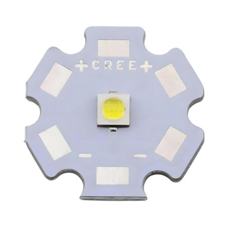 Cree XPE 3W LED 6000–6500K piirilevyllä, valkoinen