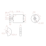 R370 vibrációs motor excentrikus súllyal – Kompakt, 3W, D24mm
