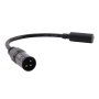 Kabeladapter DC 5,5×2,1 mm til XLR, 3-benet (han)