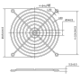 Odolná nerezová mriežka 120x120mm pre ventilátory