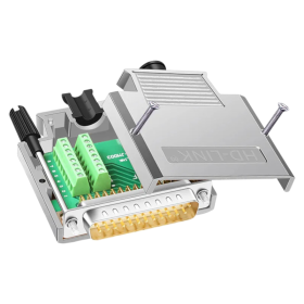 D-SUB DB25 kabelkontakt hane i metall med skruvlock