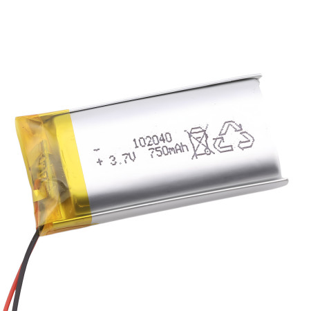 Li-Pol-Akku 800 mAh, 3,7 V, Schutzchip, Typ 102040