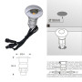 Foco LED empotrable exterior 0,8W IP67 aluminio plata