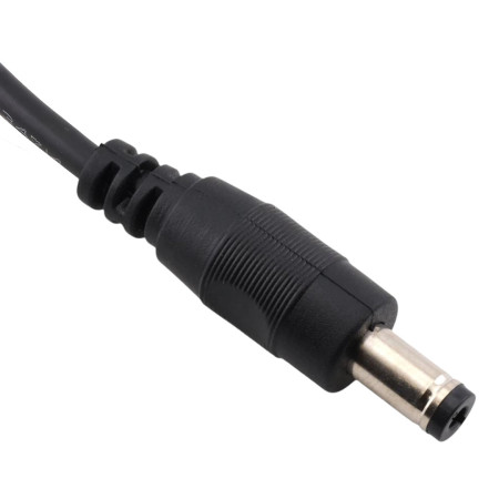 Conector DC 5,5×2,1 mm cu cablu 15 cm (mascul/femelă)
