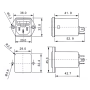 Filtre EMI secteur IEC C14 avec fusible 6 A (CW2A-6A-T)