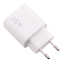 RS-45PQ USB-laddare 45W PD/QC, USB-C + USB-A
