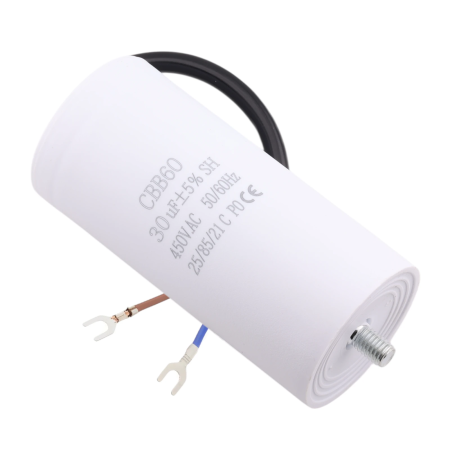 Condensator CBB60 30µF 450VAC cu fire