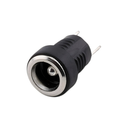 DC-panelstik hun 5,5×2,1 mm DC-220B med møtrik