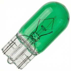 Bec cu halogen T10, 5W, 12V, Verde – durată 4.000 ore
