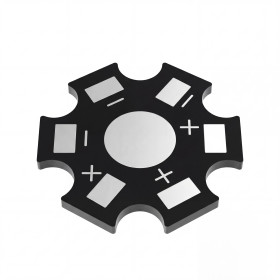 Aluminijska PCB ploča za 1W, 3W LED, crna, Ø20mm