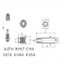 Kábeltömítés M10 csavarral, fekete | Világítási kiegészítők