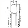 LED-Diode 10mm warmweiß 0,5W – Hohe Helligkeit, 280000 mcd