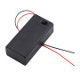 Battery box for 4 AA batteries with cover and switch, 6V DC