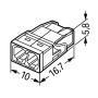 WAGO PUSH WIRE 2273-203 anslutningsklämma