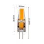 Ampoule LED G4 2W blanc chaud, flux lumineux 210lm, 12V