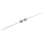 Putkimainen juotettava lasisulake, koko 3,6 x 10 mm. Suurin huippuvirta 0,5–15 A