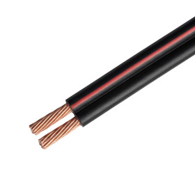 Double Line 2x0.75mm Cable, Black/Red - CYH Conductor