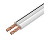 Cavo audio V03VH-H 2×1,00 mm² B/C bianco in rame piatto