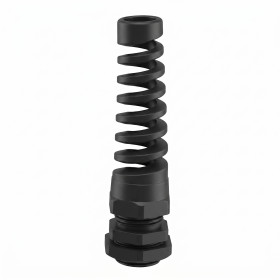 Black Plastic Cable Gland with Strain Relief and PG Thread