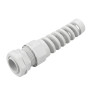 White Plastic Cable Gland with Strain Relief and PG Thread