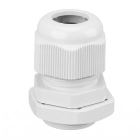 Presse-étoupe en plastique blanc avec filetage PG (IP68)