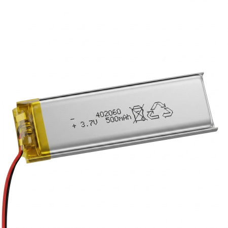 Kompakter Li-Pol Akku 500mAh, 3.7V, 402060 Flachzelle