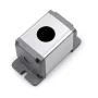 Kapcsoló vezérlődoboz, falra, 19mm furatok. Ezüst színű, robusztus alumíniumból készült, IP67 védettségű doboz kapcsolókhoz. Falra szerelhető kialakítás, M12 tömszelencével. Elérhető 1-6 furatos változatban. Kapcsolókat nem tartalmaz.