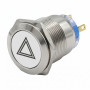 Metallinen kytkin punaisella taustavalolla 12V 22mm