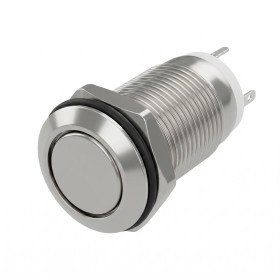 Prekidač bez zapora 10 mm, IP65, srebrni, 250V/3A