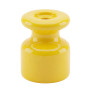 Ceramic Spiral Wire Holder - Yellow Retro Design