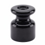Ceramic Spiral Wire Holder, Black - Retro & Functional Design