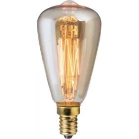 Design retro glödlampa Edison T1 40W, sockel E14, AMPUL.eu