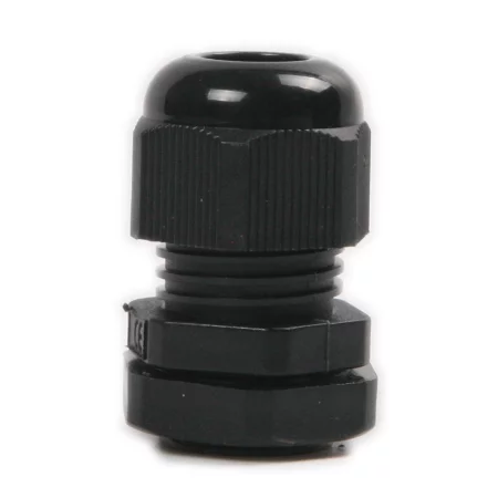 Prensaestopas plástico negro, rosca PG, protección IP68