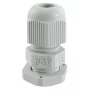 Prensaestopas plástico blanco, protección IP68, rosca PG
