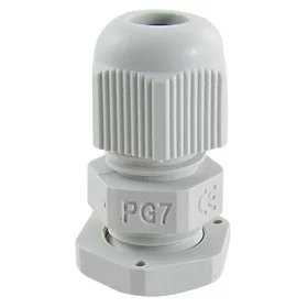 Plastic cable gland, white, PG thread, AMPUL.eu
