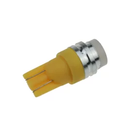1W COB LED with T10 base, W5W - Yellow, AMPUL.eu