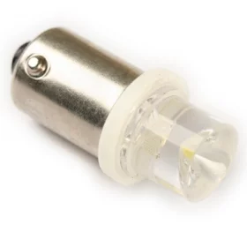 LED 10mm socket recessed face BA9S - White, 6V, AMPUL.eu