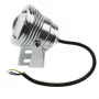 Spot LED étanche argent 12V 10W RGB extérieur IP68