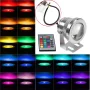 Stříbrný LED Reflektor voděodolný 12V, 10W, RGB do bazénu