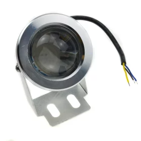 Stříbrný LED Reflektor voděodolný 12V, 10W, RGB do bazénu